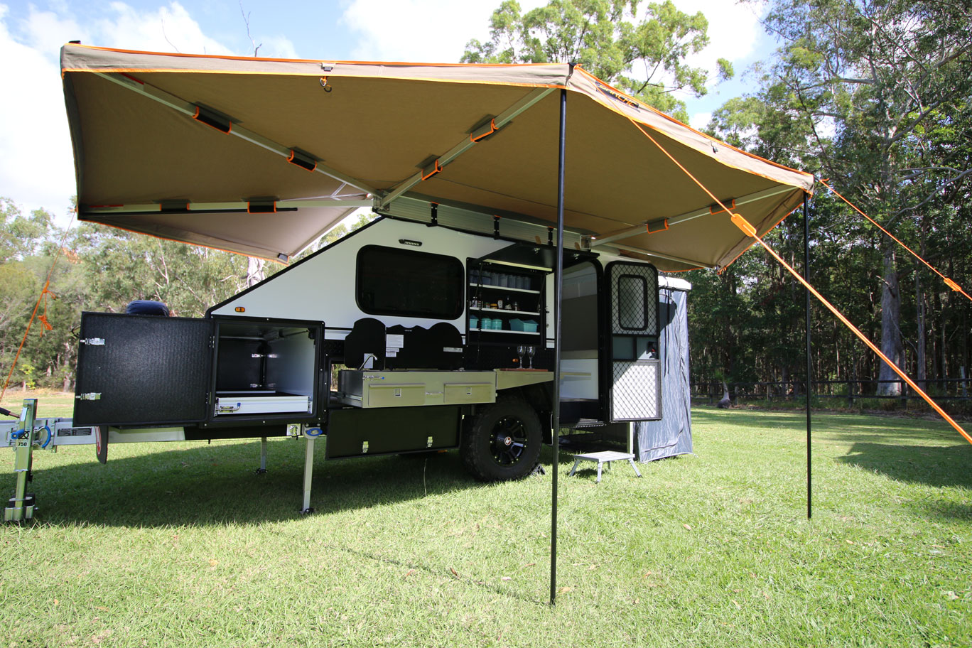 Modcon RV off road hybrid camper trailers C3 optional awning