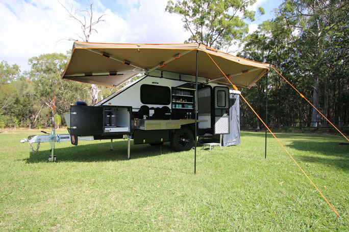 Modcon RV off road hybrid camper trailers C3 darche awning