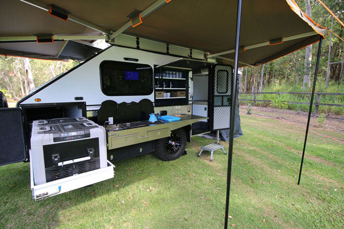 Modcon RV off road hybrid camper trailers C3 with optional fridge