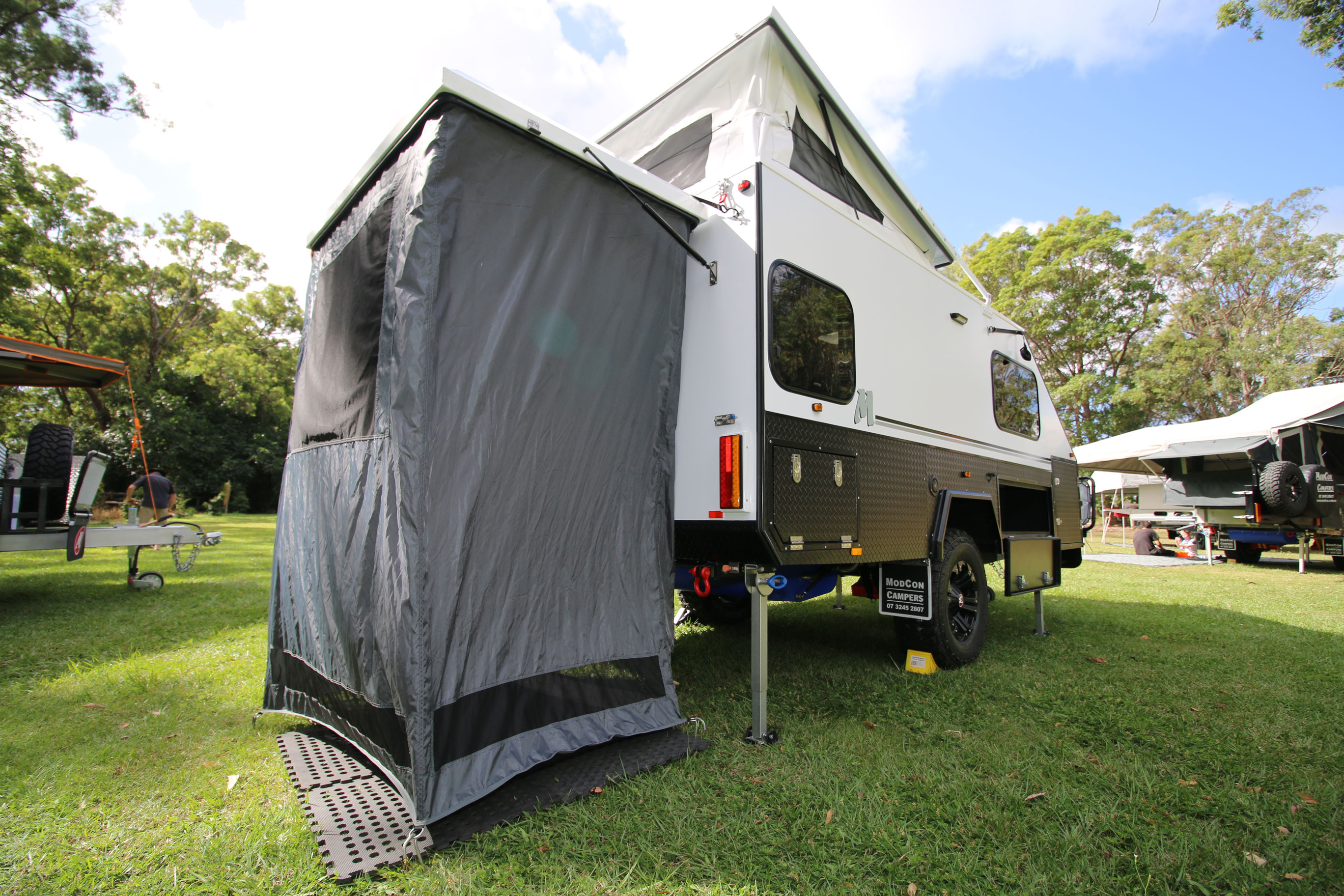 Modcon RV off road hybrid camper trailers C3 shower room