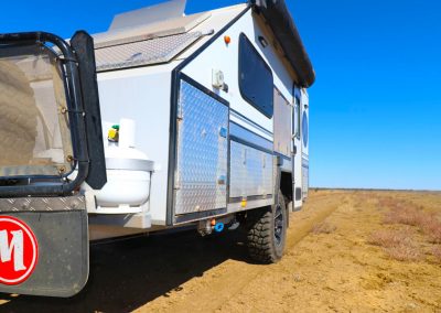Modcon RV off road hybrid camper trailers C3 on outback Queensland track