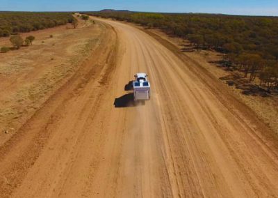 Modcon RV off road hybrid camper trailers C3 being towed on outback Queensland track