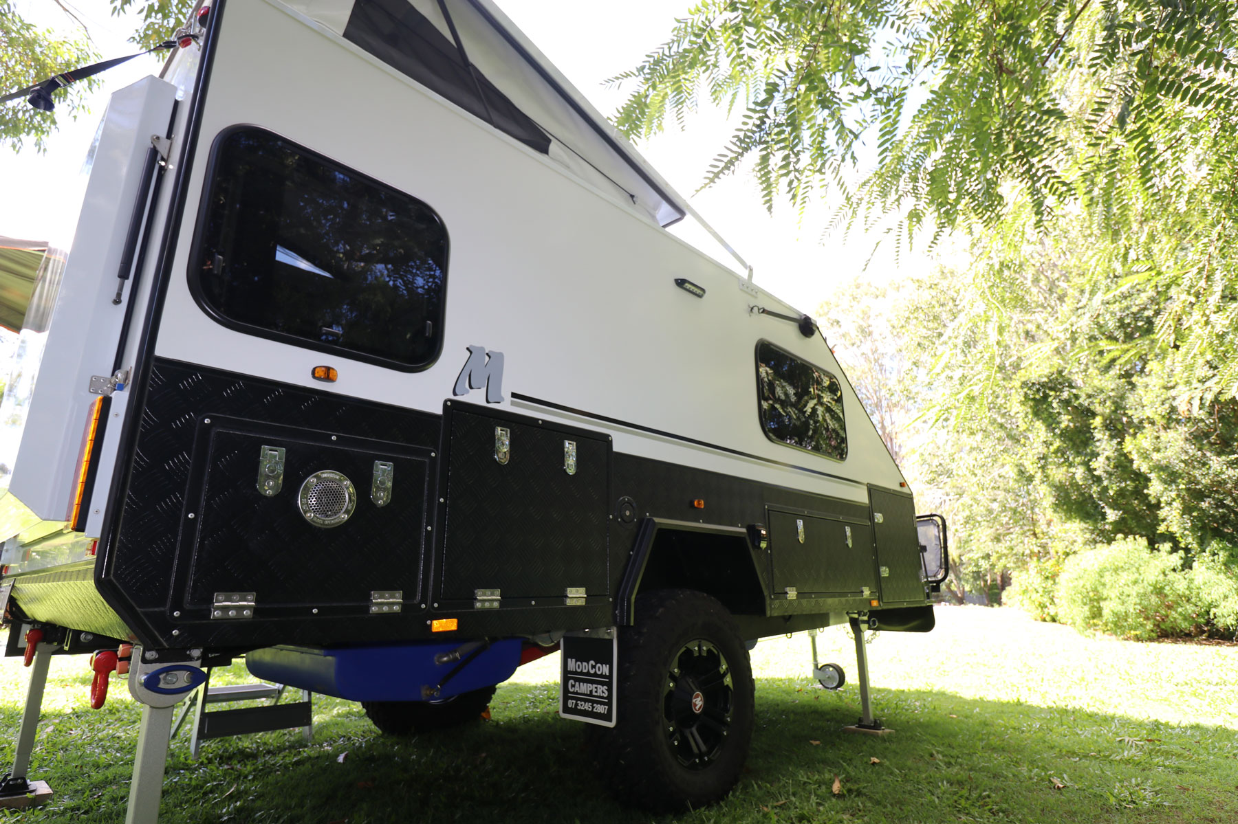 Modcon RV off road hybrid camper trailers C3 driver's side