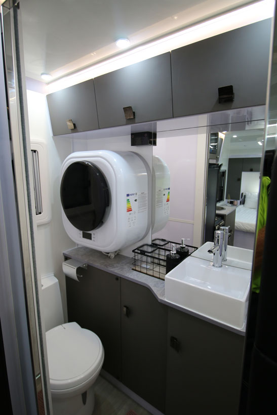 Modcon RV off road caravans Cruiser 16 Island Bathroom and washing machine